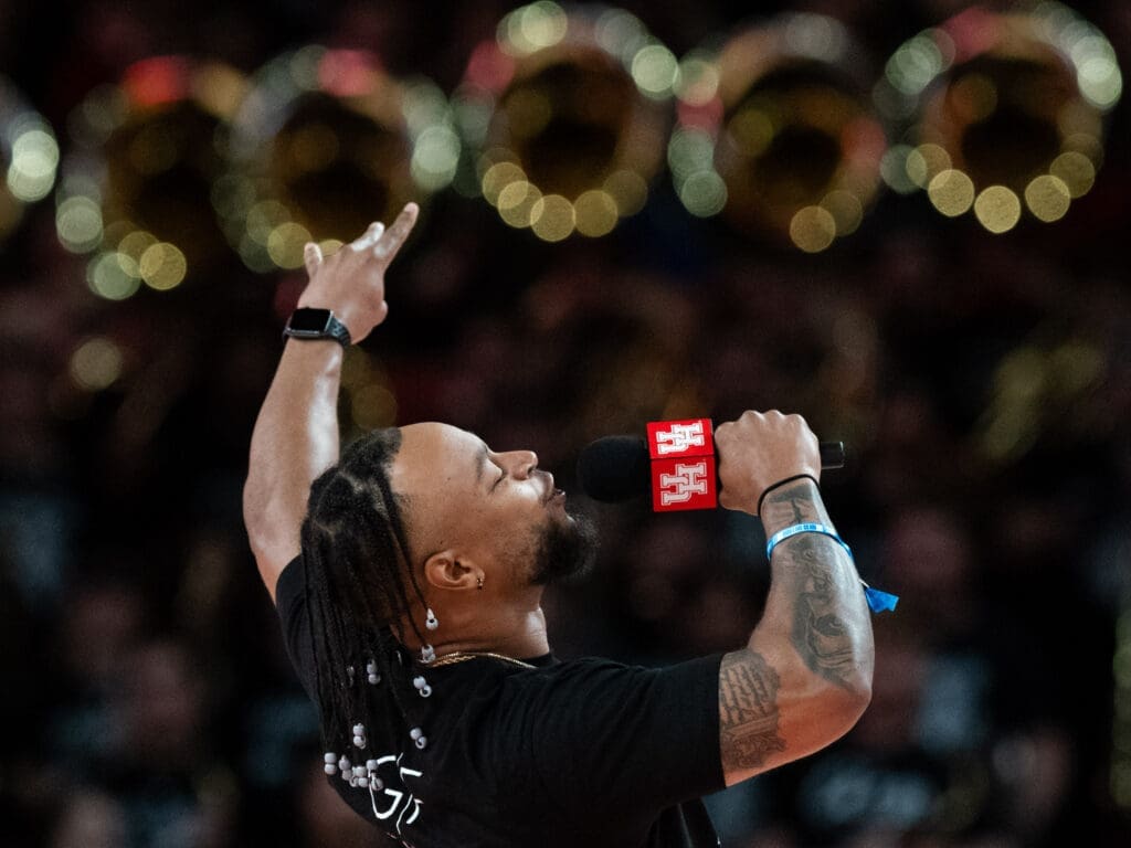 Astros outfielder and former Coog Corey Julks enjoyed his return to Fertitta Center. (Photo by F. Carter Smith)