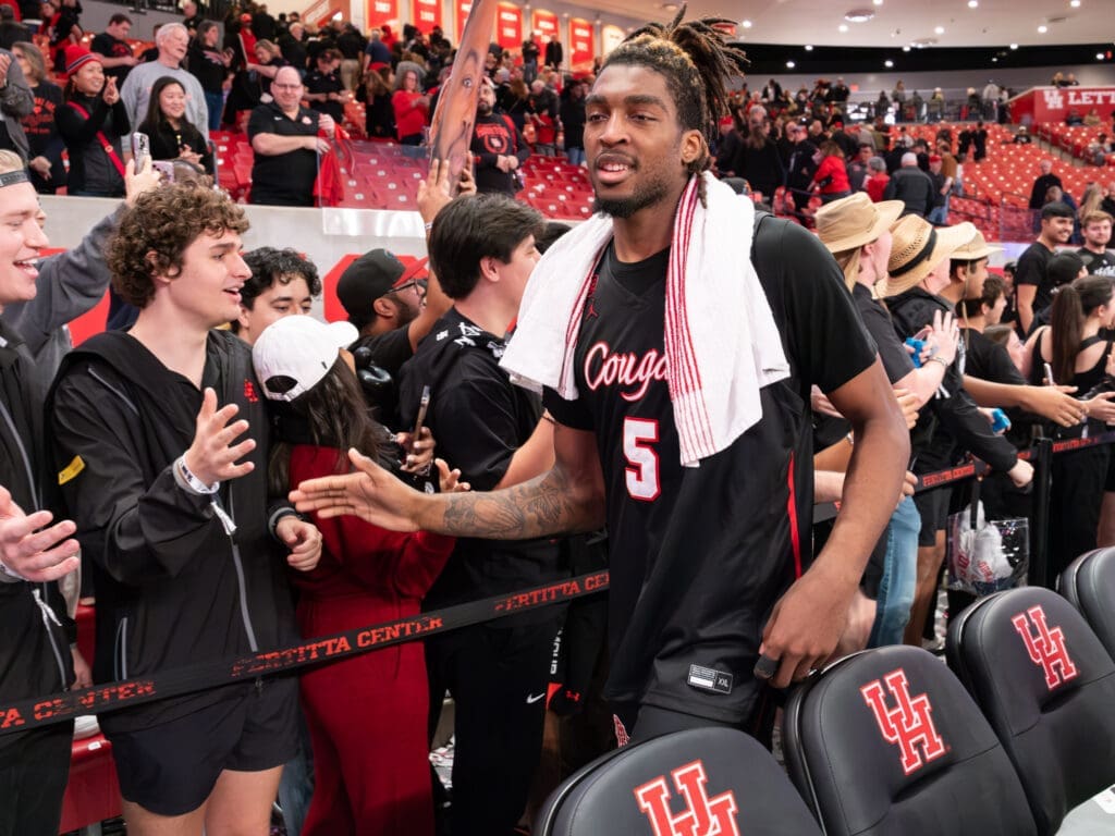 UH center Ja'Vier Francis is a man of the people, and a believer in Kelvin Sampson. (Photo by F. Carter Smith)