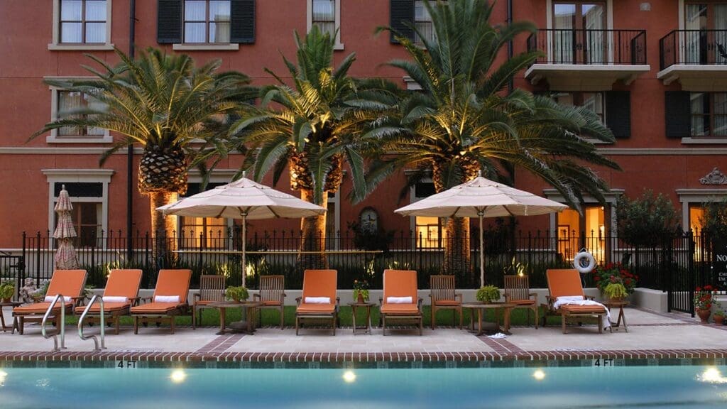 The posh courtyard at Hotel Granduca