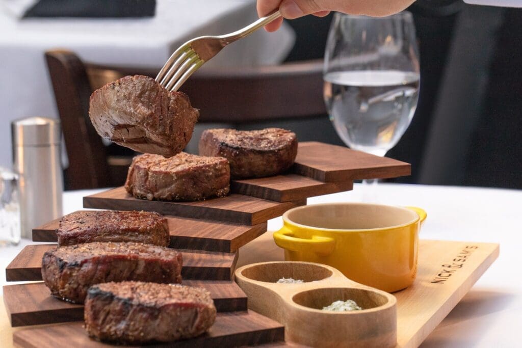Nick and Sam's Stairway to Heaven presents a dazzling array of A5 wagyu cuts.