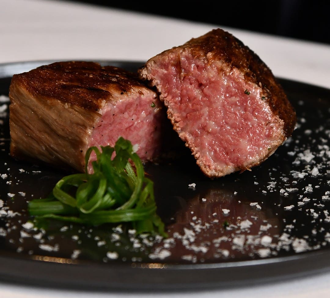 Kobe – lightly seared Kobe beef served at Mastro’s in the Woodlands.