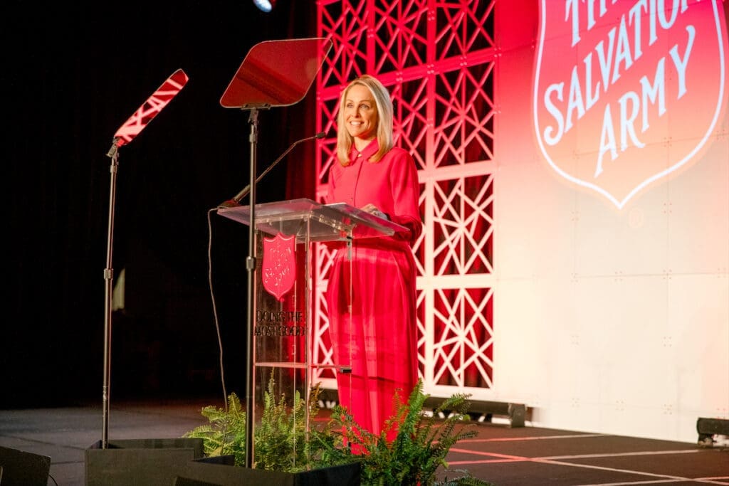 Emcee Meredith Land of NBC5 at the Salvation Army of North Texas' "Doing the Most Good" Luncheon