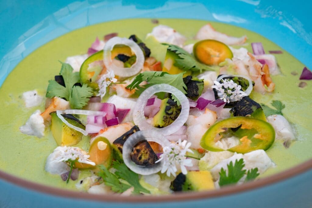Quince - Like many dishes at Quince this fresh seafood ceviche dish is a fusion of Spanish and Asian influences.