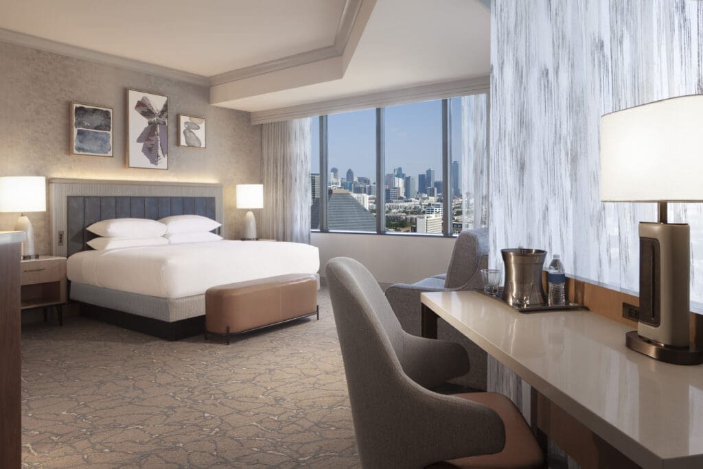 Cozy up in one of Hilton Anatole's new premium guest rooms.