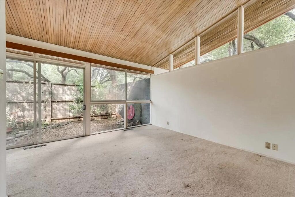 An original mid-century home for sale in North Dallas. 