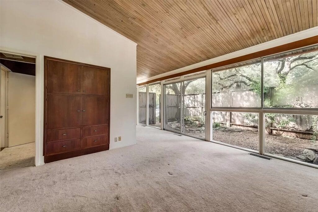 An original mid-century home for sale in North Dallas. 