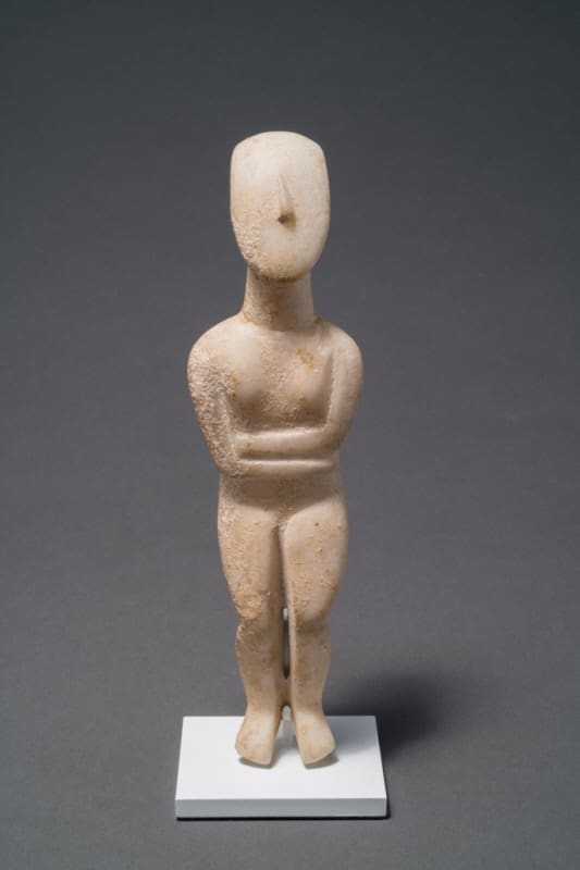 Cycladic figures like this one featured in The Menil Collection inspired pioneering Greek artist Chryssa to make a set of Cycladic Books, which are featured in the "Chryssa & New York" exhibit at The Menil Collection. (Courtesy The Menil Collection)
