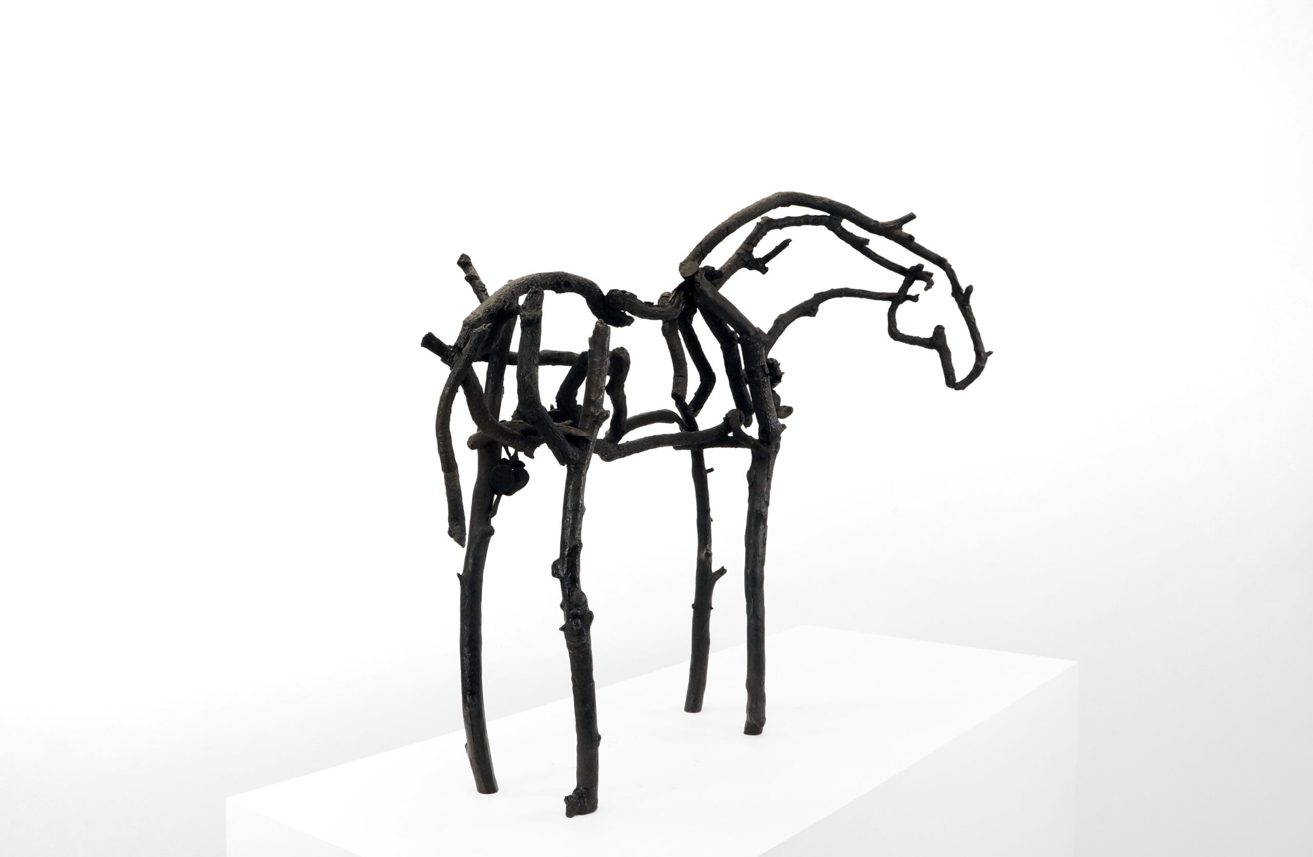 484 Deborah Butterfield’s Untitled 5282, 2021, at Marlborough New York. cast bronze, unique, 25 x 28 x 13 in., 63.5 x 71.2 x 33 cm Marlborough