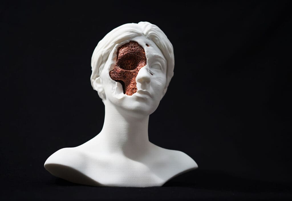 Ashley Zelinskie's "A.I.," 2019, at Torch Gallery 