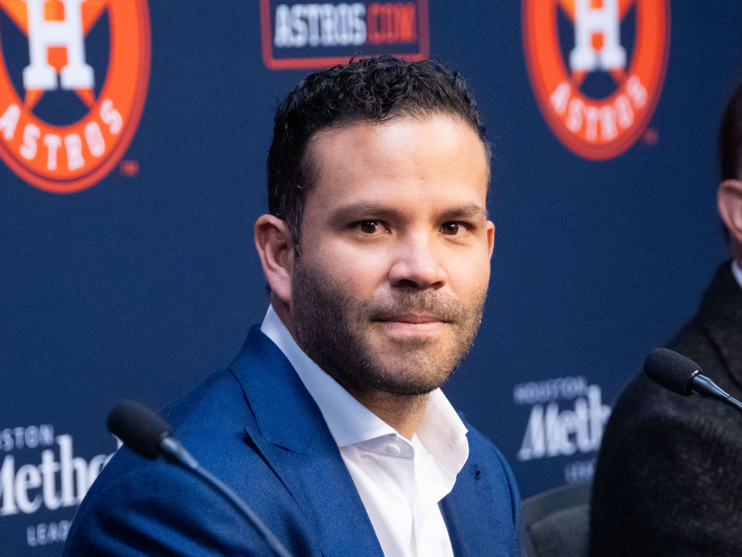 Houston Astros second baseman Jose Altuve signed a 5-year $125M extension to remain with his team, and held a press conference with general Manager Dana Brown, agent Scott Boris and manager Joe Espada at Minute Maid Park