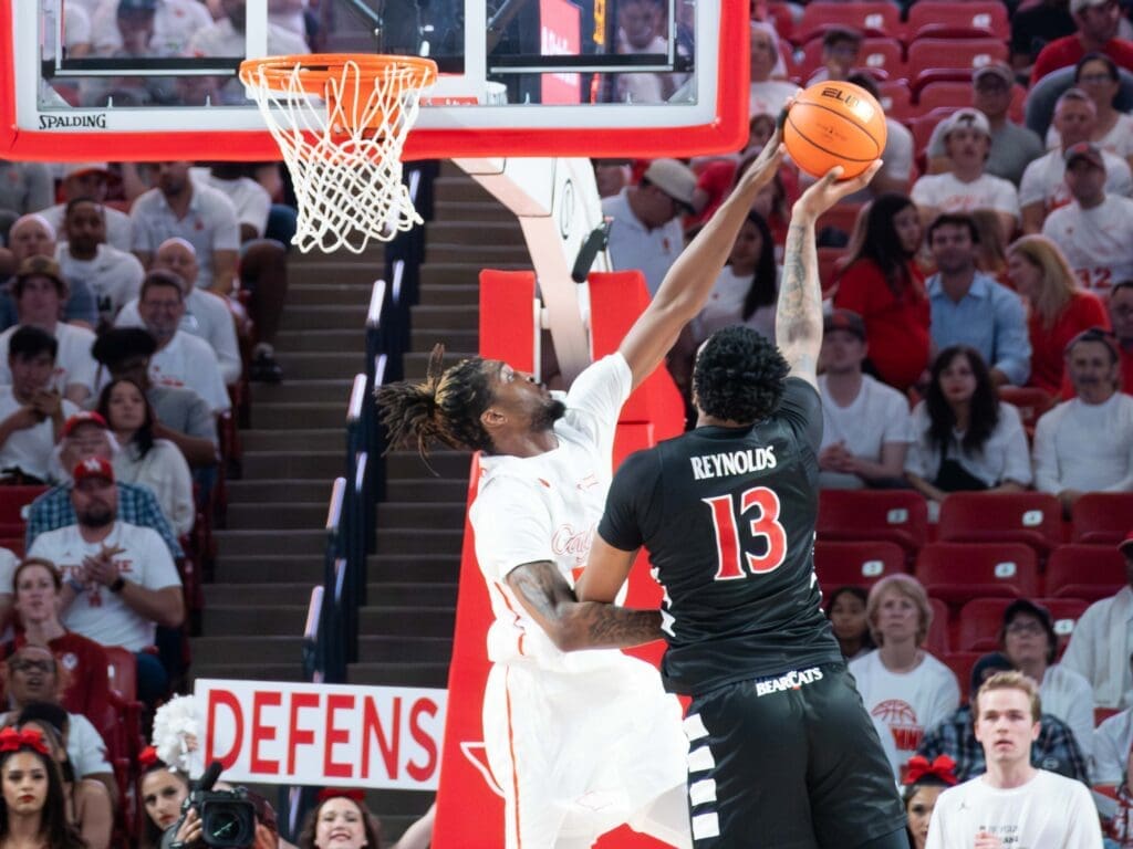 University of Houston center Ja'Vier Francis is shot blocking game changer. (Photo by F. Carter Smith)