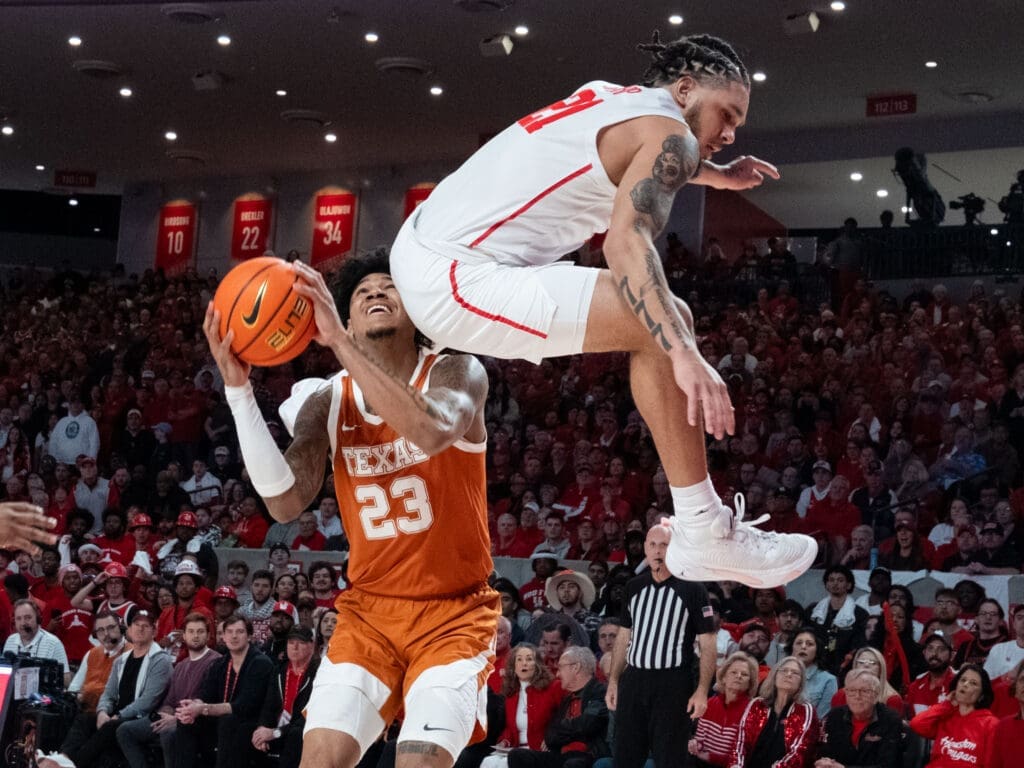 Emanuel Sharp and Kelvin Sampson's Houston team will play defense by any means necessary. (Photo by F. Carter Smith)