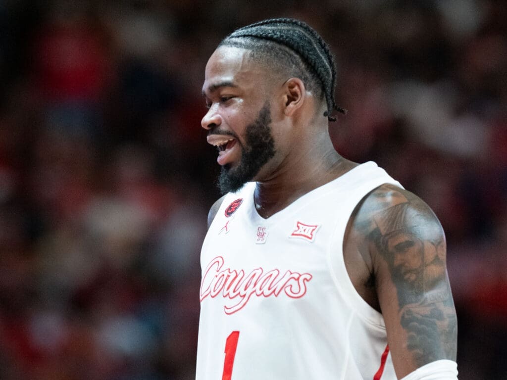 University of Houston point guard Jamal Shead is the best leader in college basketball. (Photo by F. Carter Smith)