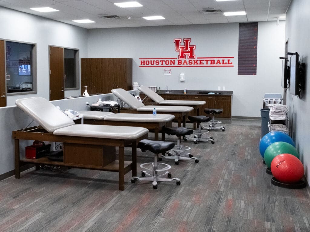 Getting treatment just takes a simple walk at University of Houston basketball's facility. (Photo by F. Carter Smith)