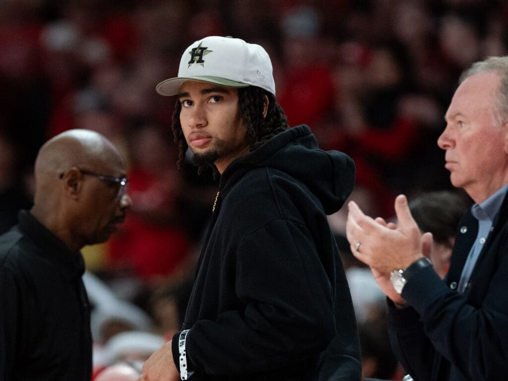 Houston Texans quarterback C.J. Stroud is becoming a Fertitta Center regular. (Photo by F. Carter Smith)