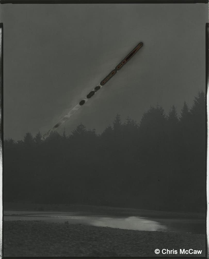 Chris McCaw's <em>Sunburned GSP#1069 (Olympics)</em>, 2022 (Courtesy Houston Center for Photography)
