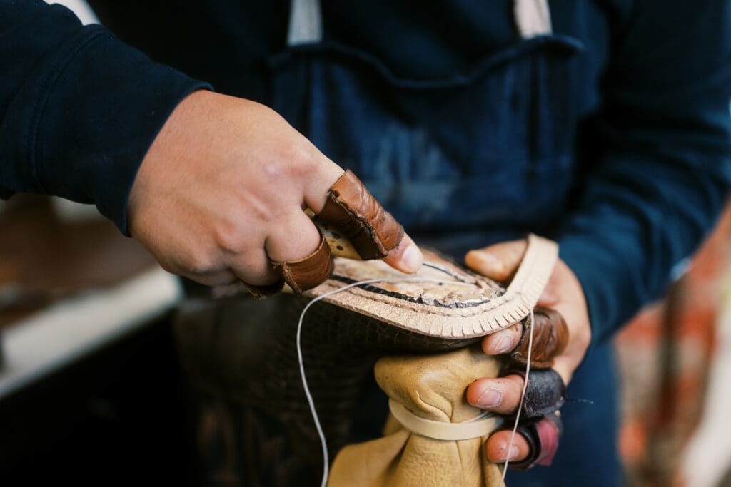 The old school handmade process of boot making is time-honored at Parker Boot Company.