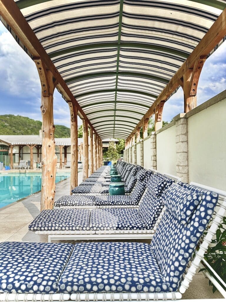 In addition to an indoor heated Pool Barn, there is a resort pool poised at the edge of the lake, too. (Courtesy of Lake Austin Spa Resort)