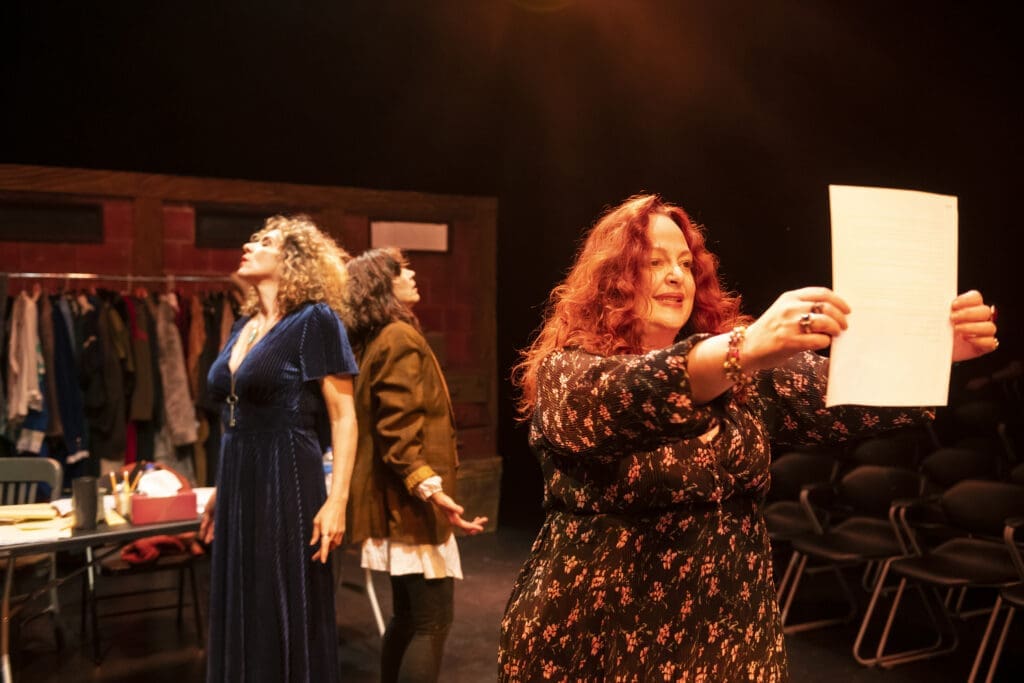 Tamarie Cooper, Amy Bruce, and Courtney Lomelo as sisters in The Catastrophic Theatre's "It Is Magic." (Photo by Anthony Rathbun)
