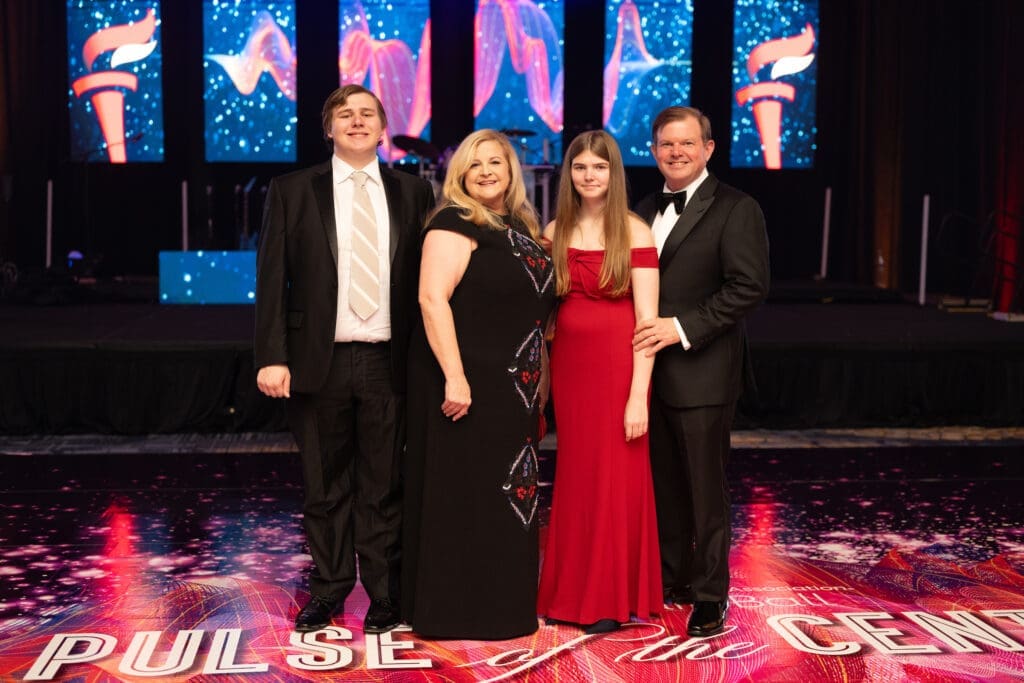 Jack Marsh, DeeDee Marsh, Julia Marsh, Wallis Marsh at the 40th anniversary American Heart Association Heart Ball. (Photo by Daniel Ortiz)
