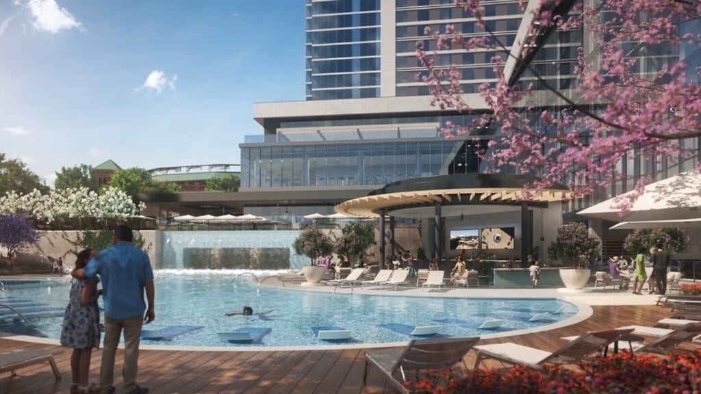 Guests will be able to soak up the sun at Tomar El Sol - one of the fabulous amenities at the new Loews Hotel Arlington. (Courtesy Rendering)