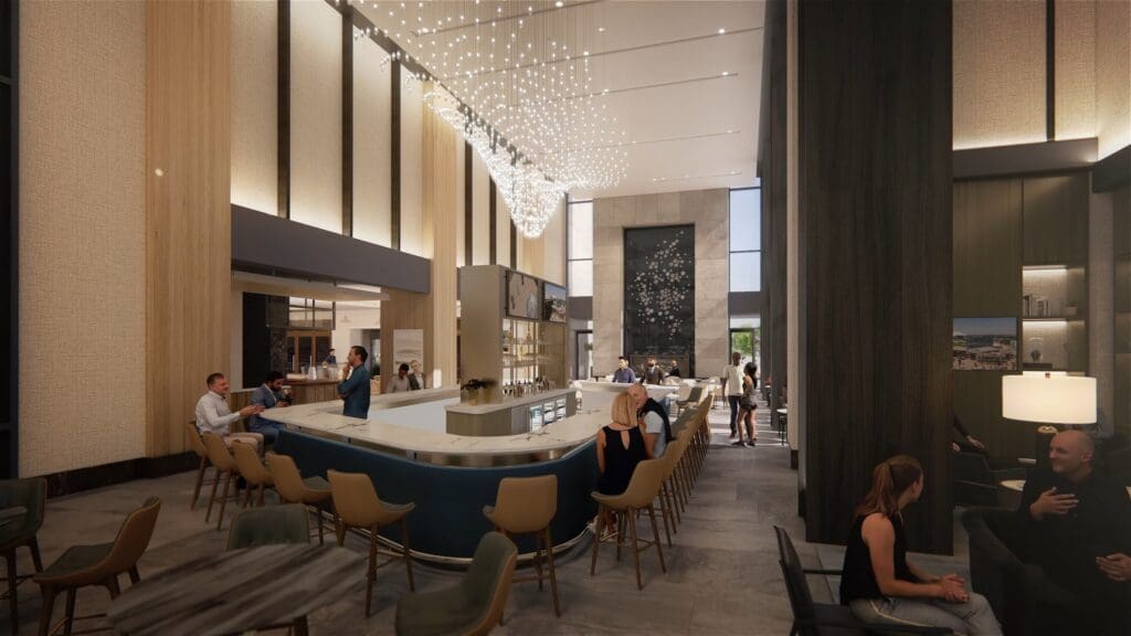 Step inside the lobby bar at the new Loews Hotel Arlington. (Courtesy Rendering)