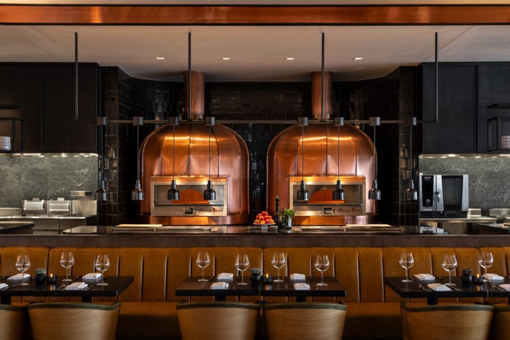 The wood-fired pizza ovens inside Farena shine like a new penny. (Courtesy photo)