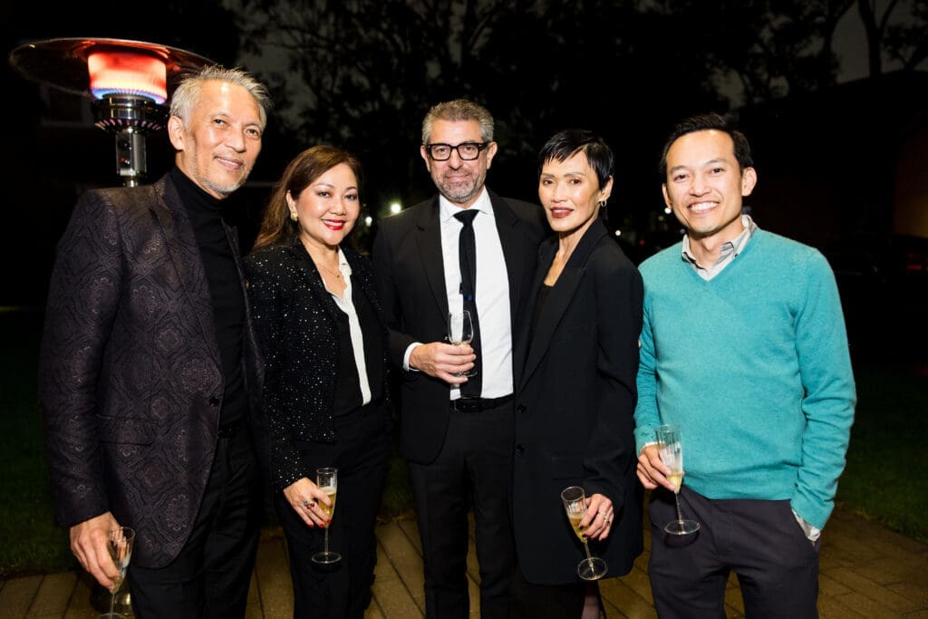 Marc Nguyen, Thuy Tran, Eric van der Wal, Duyen Nguyen, Andrew Huynh at Celebrating 100 Years of Friendship at Rothko Chapel (Photo by Hung L. Truong)