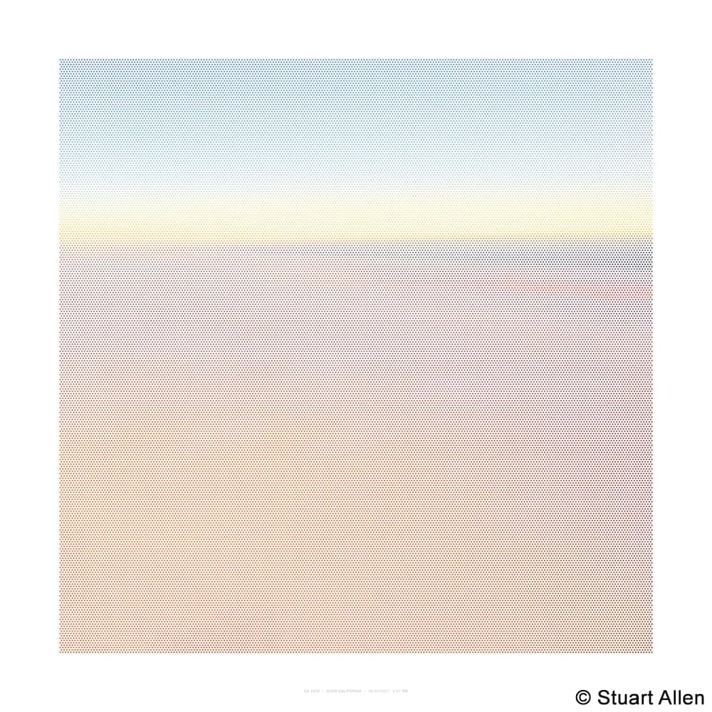 Stuart Allen's <em>AA 2408 - OVER CALIFORNIA - 02/01/2017, 4:47 PM</em>, 2023 (Courtesy Houston Center for Photography)