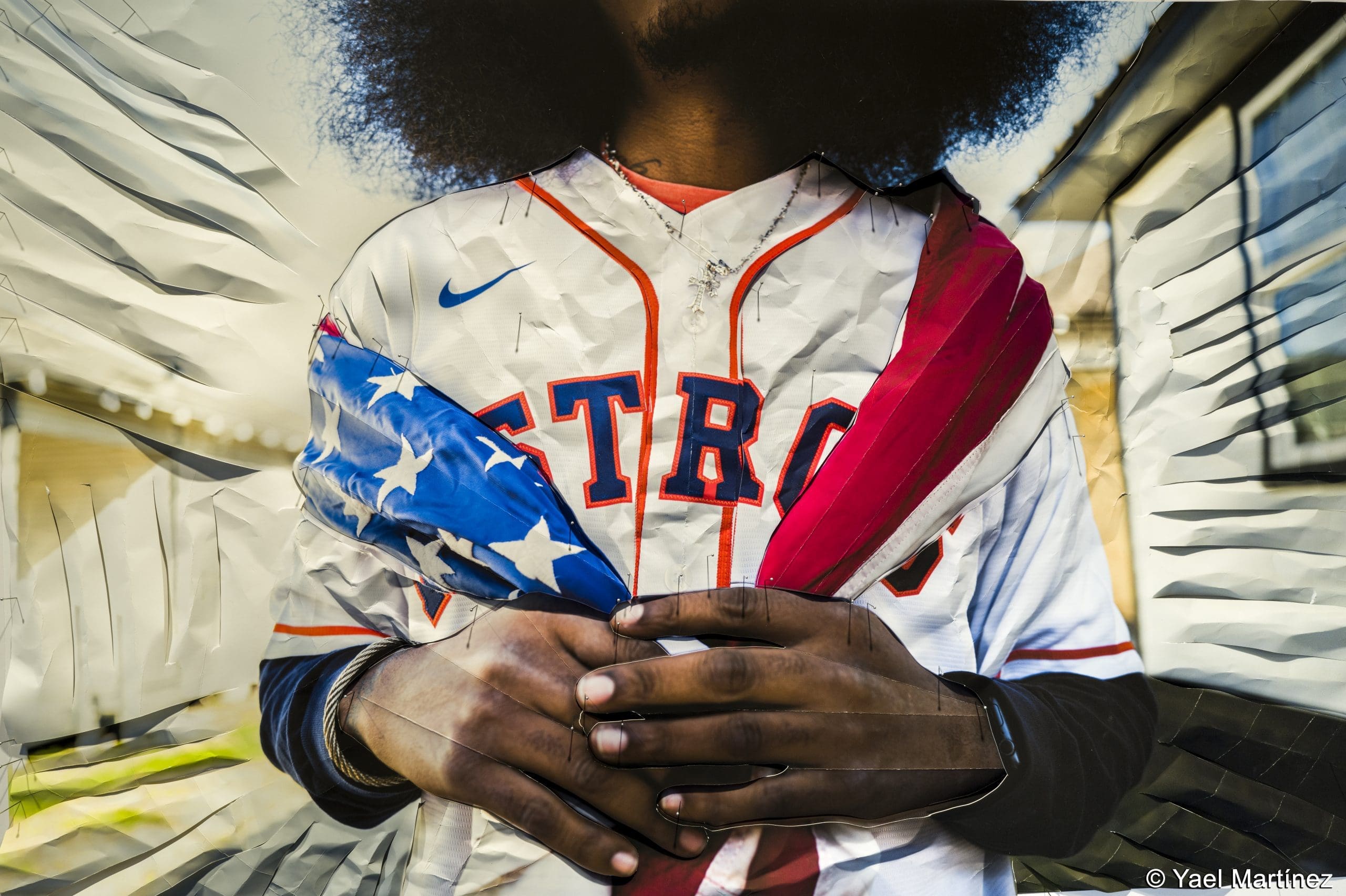Yael Martínez's <em>Astros</em>, 2024 (Courtesy Houston Center for Photography)