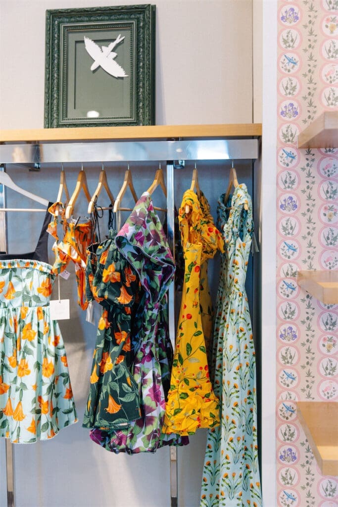 Lovely textiles also lavish the walls at Agua by Agua Bendita. (Photo by Victoria Saperstein)