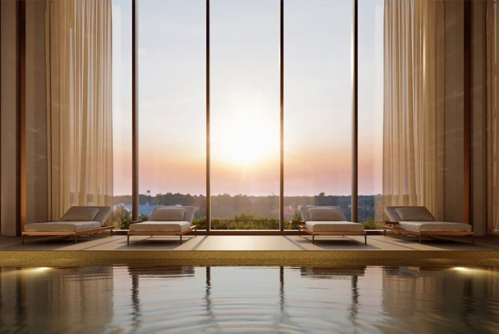 The Knox residences’ pool. (Courtesy Auberge Resorts)
