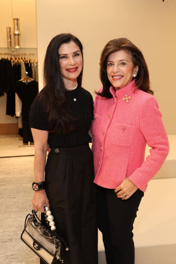 Cynthia Petrello, Dancie Ware at the PaperCity Philanthropy in Fashion Best Dressed announcement party at Neiman Marcus (Photo by Priscilla Dickson)
