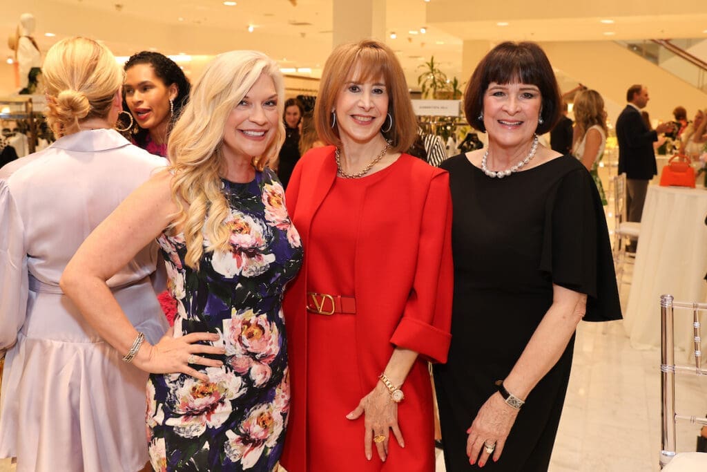 Tammie Johnson, Vicki West, Cynthia Allshouse at the PaperCity Philanthropy in Fashion Best Dressed announcement party at Neiman Marcus (Photo by Priscilla Dickson)