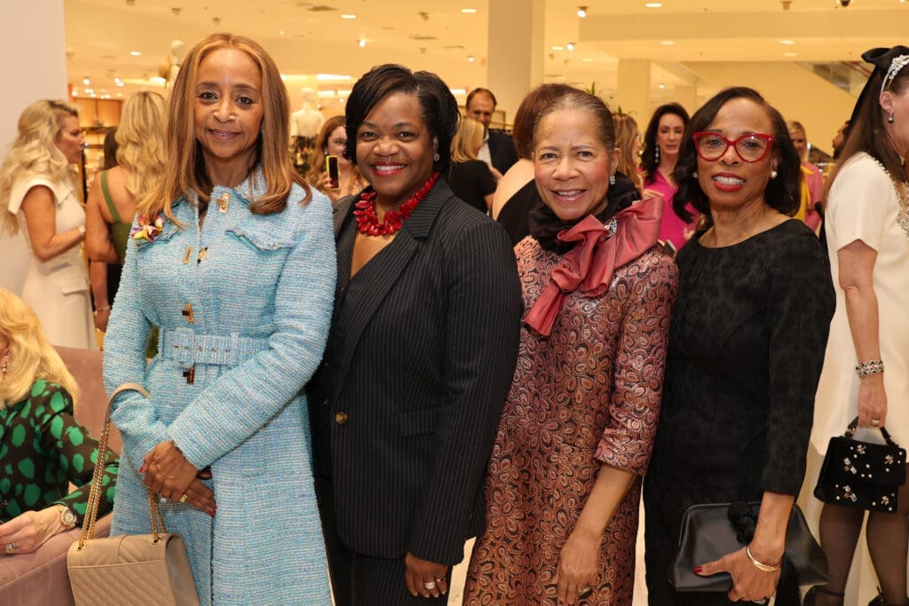 Cheryl Creuzot, Marian Harper, Merele Yarborough, Phyllis Williams at the PaperCity Philanthropy in Fashion Best Dressed announcement party at Neiman Marcus (Photo by Priscilla Dickson)