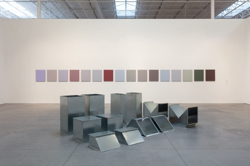"For What It’s Worth: Value Systems in Art since 1960," The Warehouse, Dallas, installation view with work by Sherrie Levine and Charlotte Posenenske, on view through June 29, 2024 (Photo by Kevin Todora)