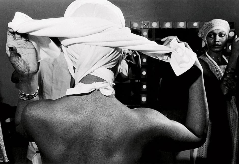Michael Abramson's black and white photo "Untitled," circa 1974-1977. Abramson photographed clubgoers on the South Side of Chicago, and a selection of his photos are currently on view at the Houston Museum of African American Culture through March 30. (Courtesy Abramson Art Foundation and the Houston Museum of African American Culture)
