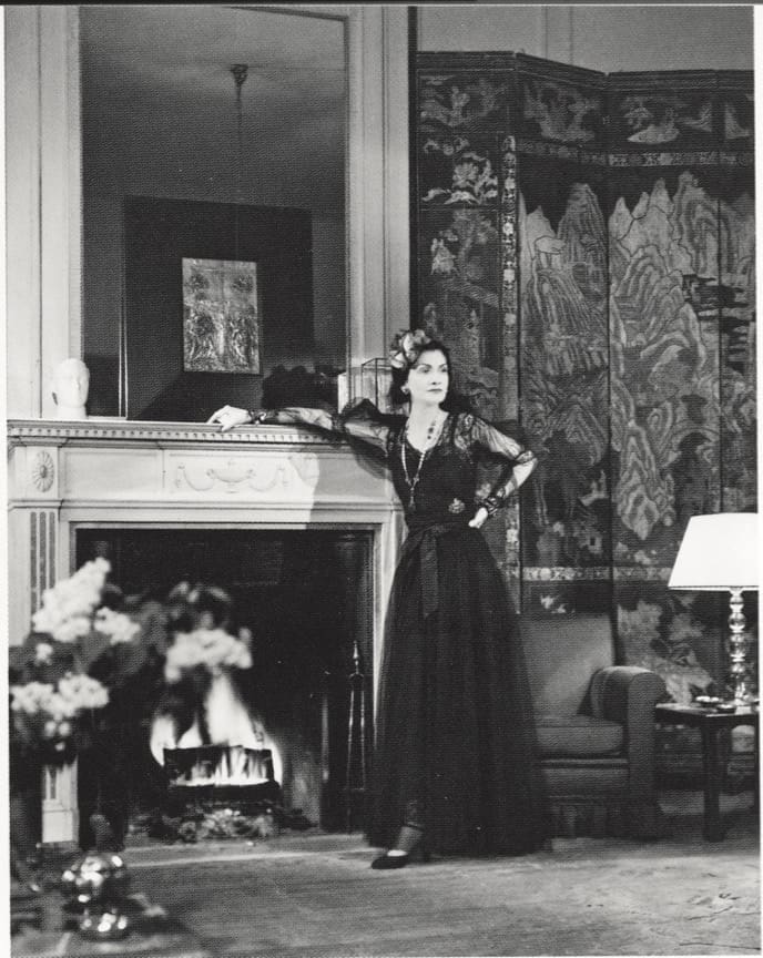 Coco Chanel in her Paris apartment at the Ritz, 1937. From the book "Chanel and Her World: Friends, Fashion, and Fame" by Edmonde Charles-Roux (Vendome, 2005). (Photo Patrimoine Photographique, Paris)