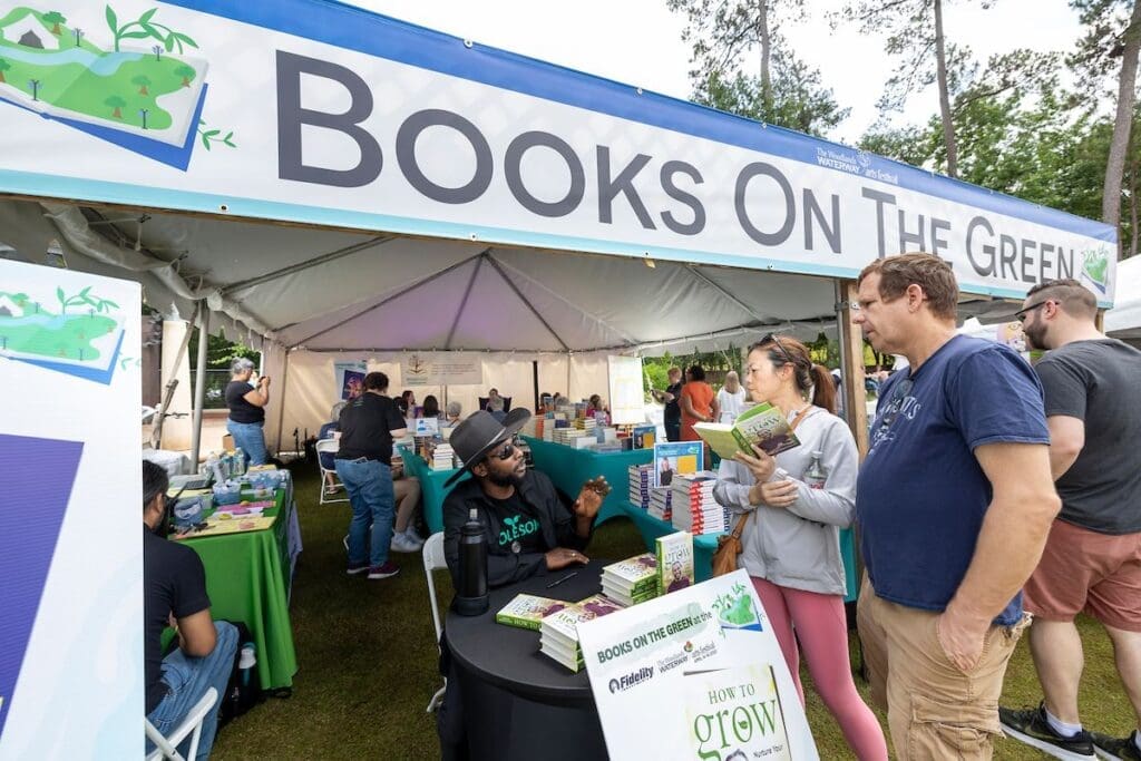 Village Books is the sponsor for Books on the Green, part of the Woodlands Waterway Arts Festival.  Last year was its first year joining the Festival.