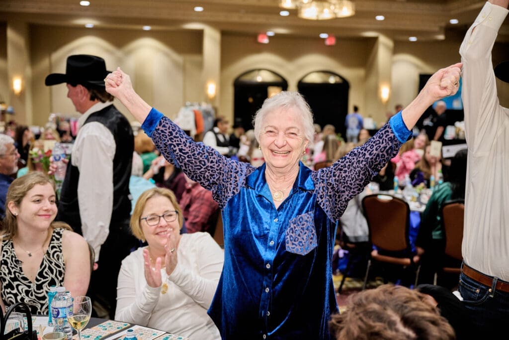 Glenna Leonard is a winner at the Purse Bingo benefit for 