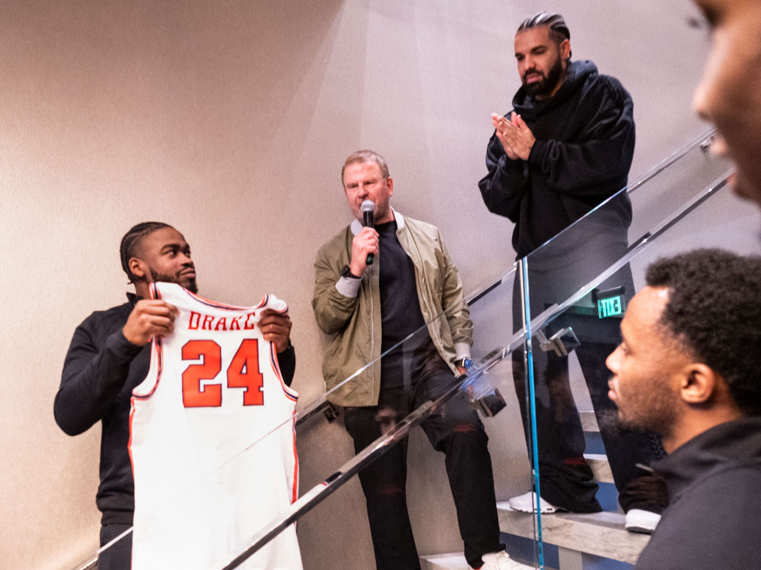 The Houston Cougars officially learned they had earned the top seed in the South Region of the March Madness college basketball tournament during a watch party at the Post Oak Hotel, on selection Sunday. They then joined UH boosters upstairs for an appe