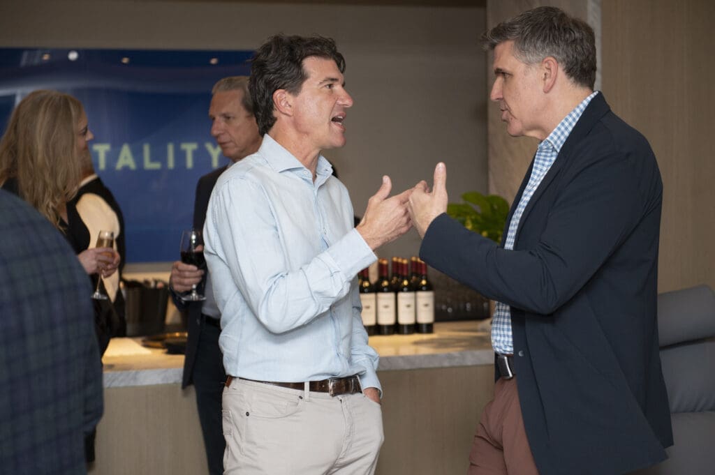Brady Wood and Mark Rivers attended the open house event. (Photo by Tamytha Cameron)