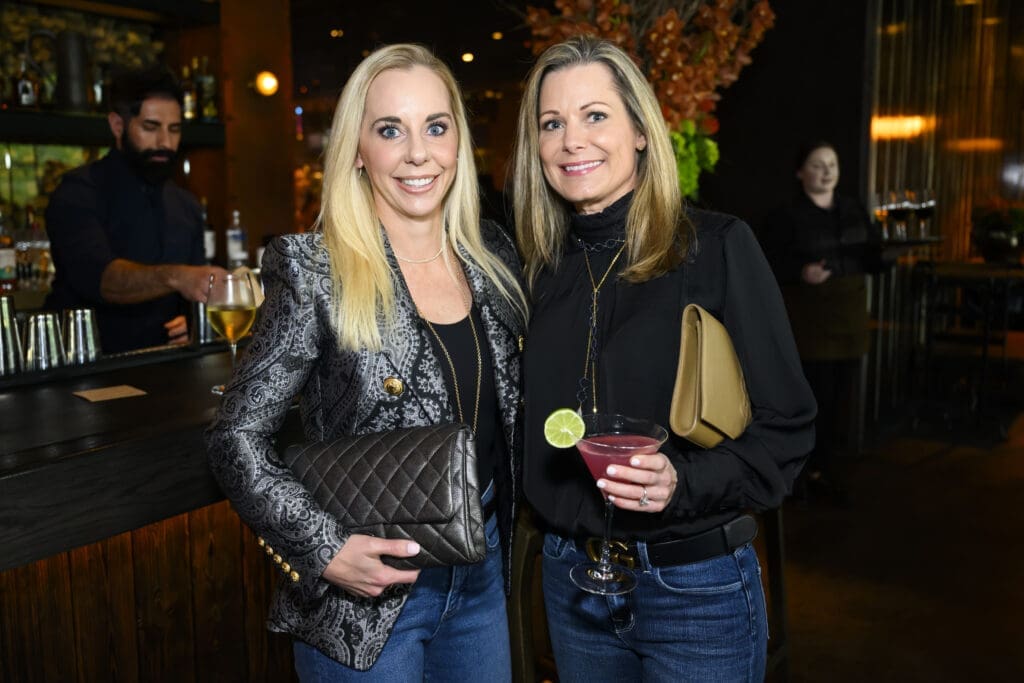 Cassie Sinor, Leslie Giannukos at the grand opening of Ben Berg's latest concept, Prime 131, a live-fire and sushi restaurant  (Photo by Michelle Watson, Catchlightgroup.com)
