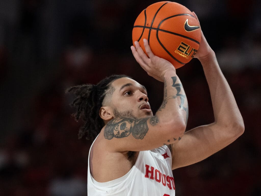 University of Houston guard Emanuel Sharp can score in bunches. (Photo by F. Carter Smith)