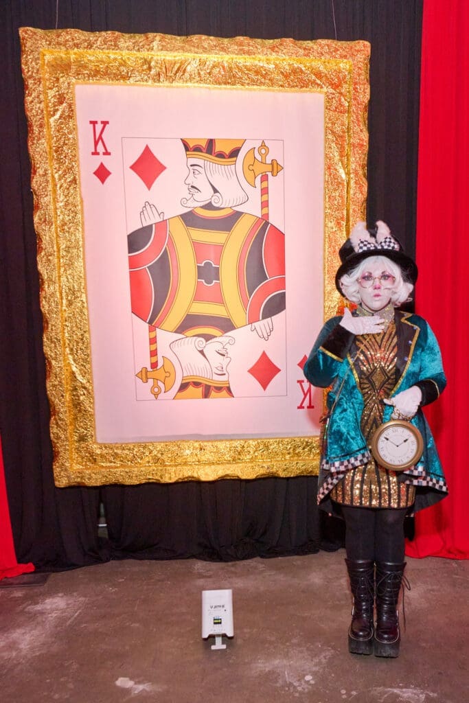 Dana Graham, "The White Rabbit" at Fresh Arts Wonder Ball (Photo by Charlie Horse Photography)