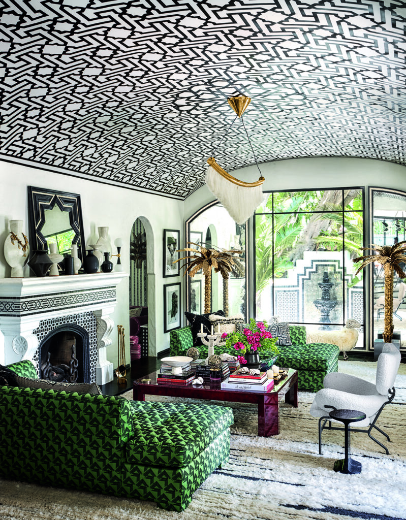 The living room of Martyn Lawrence Bullard's historic LA home. (Photo by Douglas Friedman)
