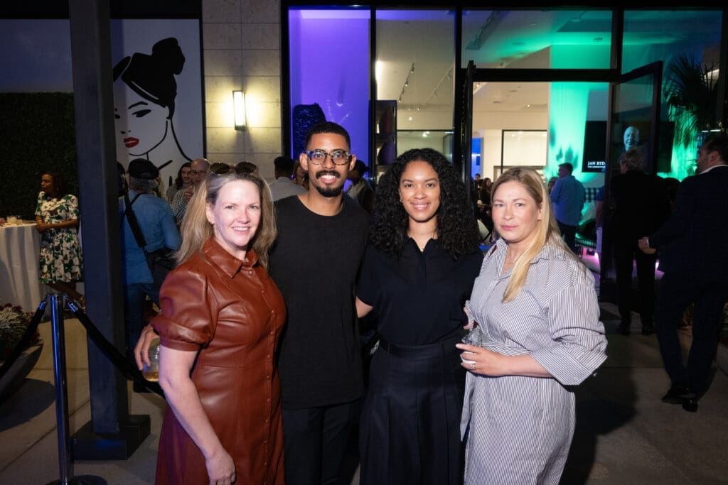Eleanor Williams, Taylor Armstrong, Amanda Armstrong, Julie Cushman  at the grand opening of Swedish bedmaker Hästens in River Oaks District. (Photo by Daniel Ortiz)