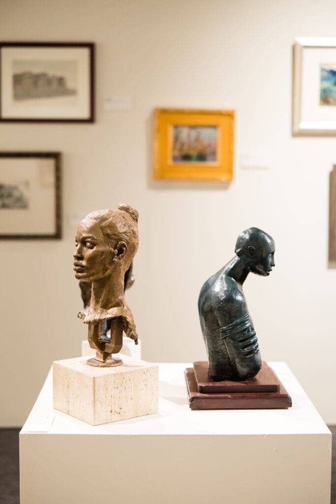 An installation view of The Kinsey African-American Art & History Collection at Holocaust Museum Houston. (Photo by Hung Truong, courtesy The Kinsey Collection and the Holocaust Museum Houston)