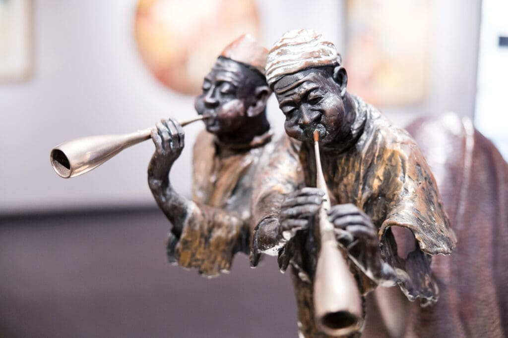 An installation view of The Kinsey African-American Art & History Collection at Holocaust Museum Houston. (Photo by Hung Truong, courtesy The Kinsey Collection and the Holocaust Museum Houston)