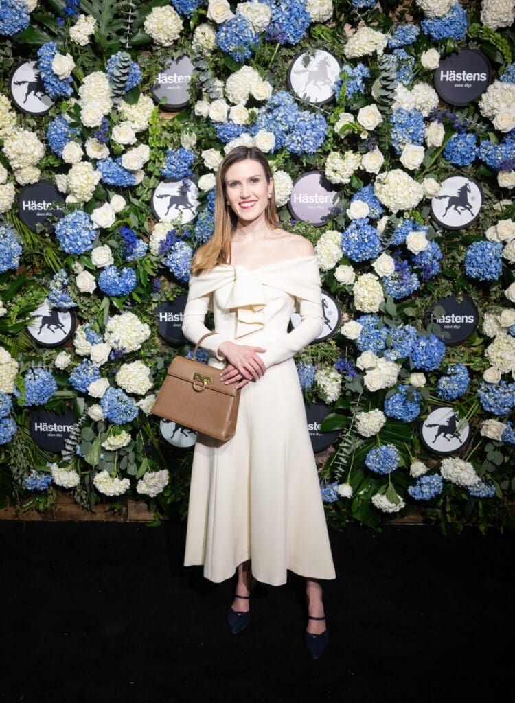 Heather Almond at the grand opening of Swedish bedmaker Hästens in River Oaks District. (Photo by Daniel Ortiz)